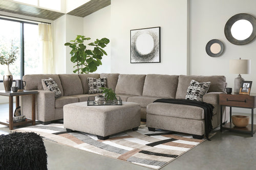 Ballinasloe 3 - Piece Sectional with Ottoman - Rooms For Less Furniture Outlet