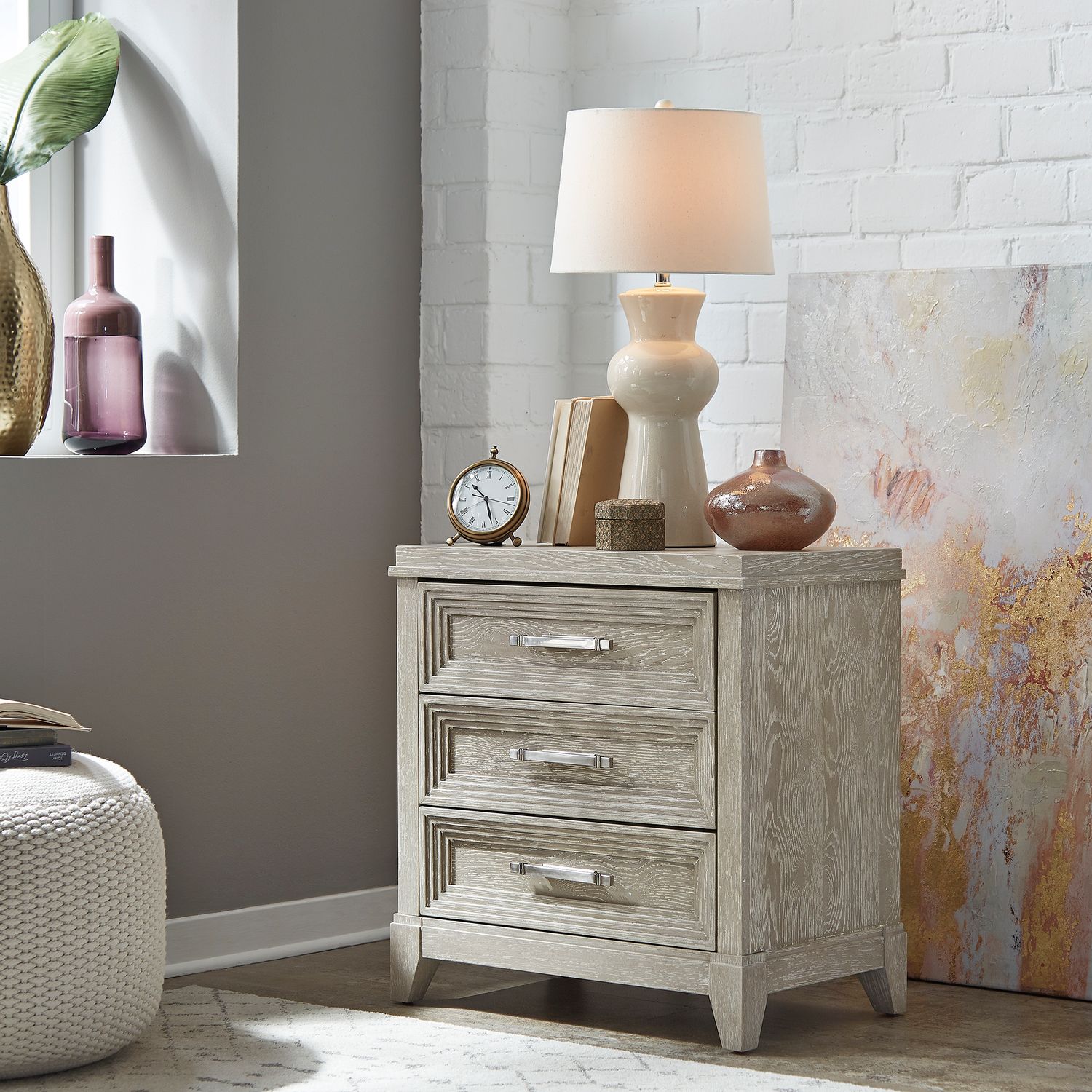 Belmar 3 Drawer Night Stand - Rooms For Less Furniture Outlet