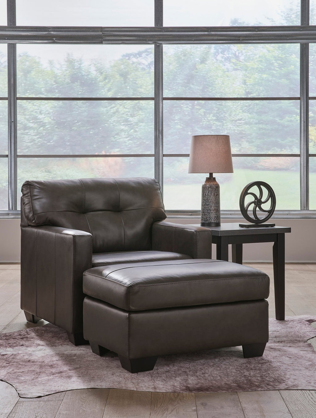 Belziani Oversized Chair & Ottoman - Rooms For Less Furniture Outlet
