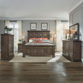 Big Valley King Panel Bed, Dresser & Mirror, Night Stand - Rooms For Less Furniture Outlet