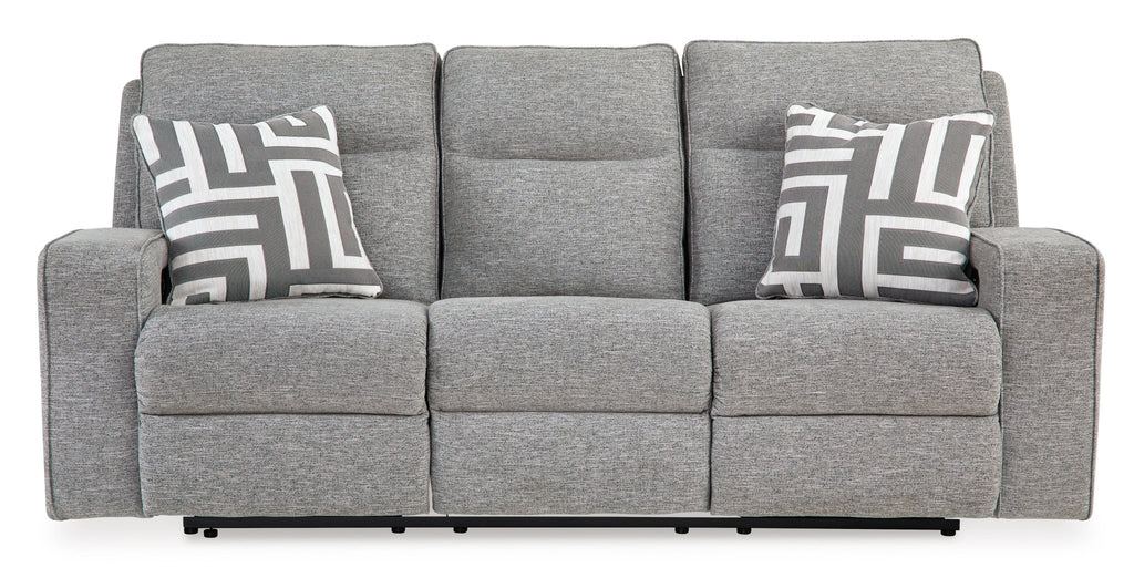 Biscoe Performance Fabric Dual Power Reclining Sofa - Rooms For Less Furniture Outlet