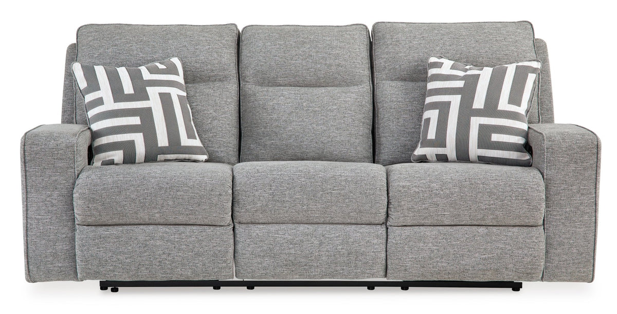 Biscoe Performance Fabric Dual Power Reclining Sofa - Rooms For Less Furniture Outlet