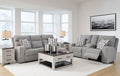 Biscoe Performance Fabric Dual Power Reclining Sofa and Loveseat - Rooms For Less Furniture Outlet