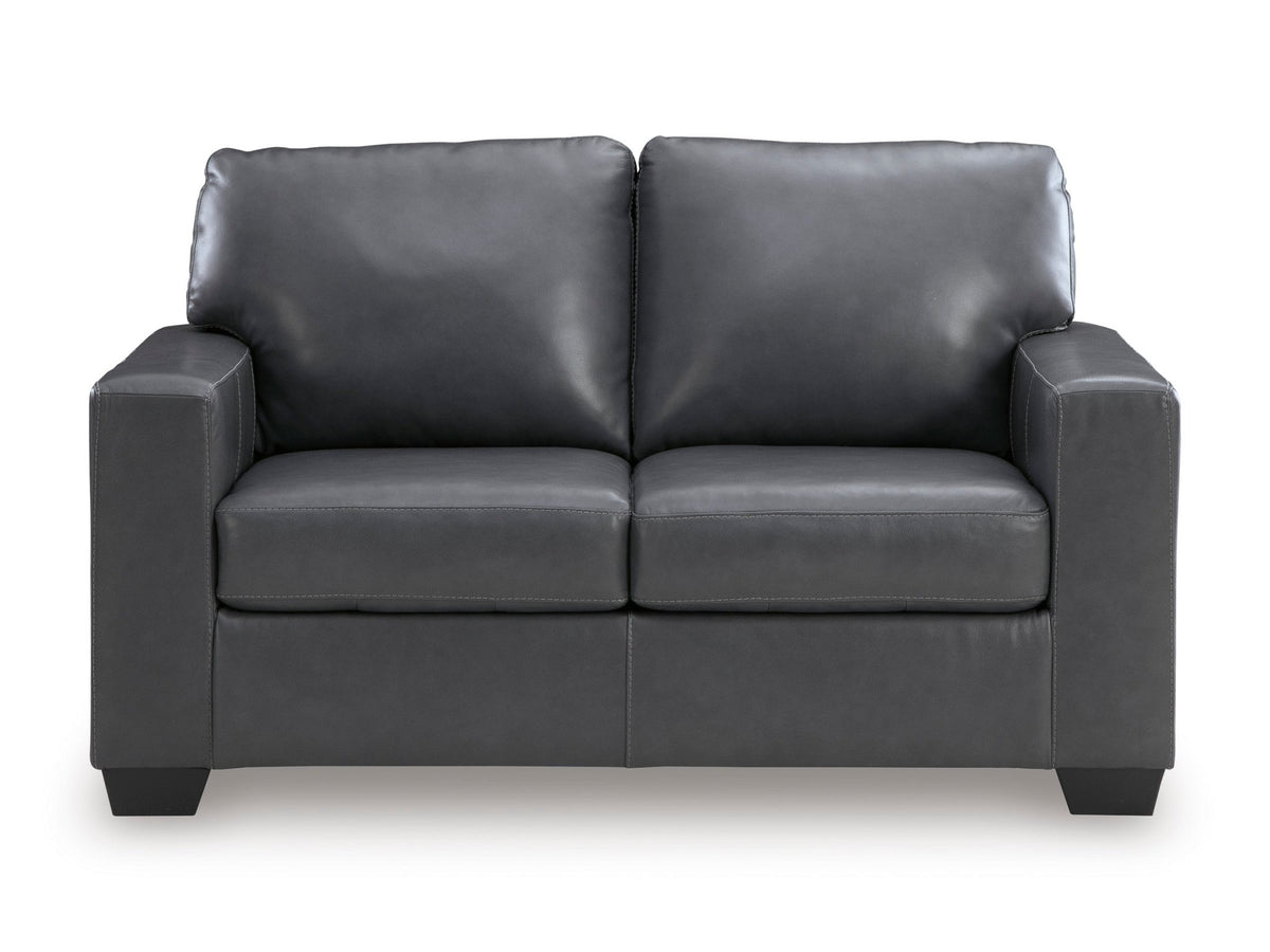 Bolsena Admiral Leather Loveseat - Rooms For Less Furniture Outlet