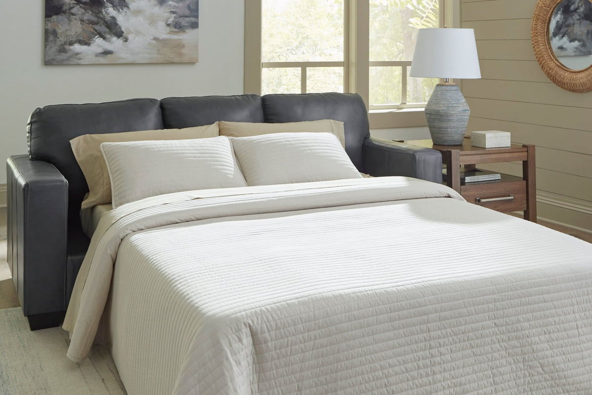 Bolsena Queen Admiral Leather Sofa Sleeper - Rooms For Less Furniture Outlet