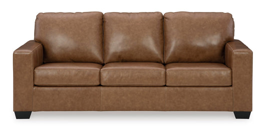 Bolsena Queen Caramel Leather Sofa Sleeper - Rooms For Less Furniture Outlet