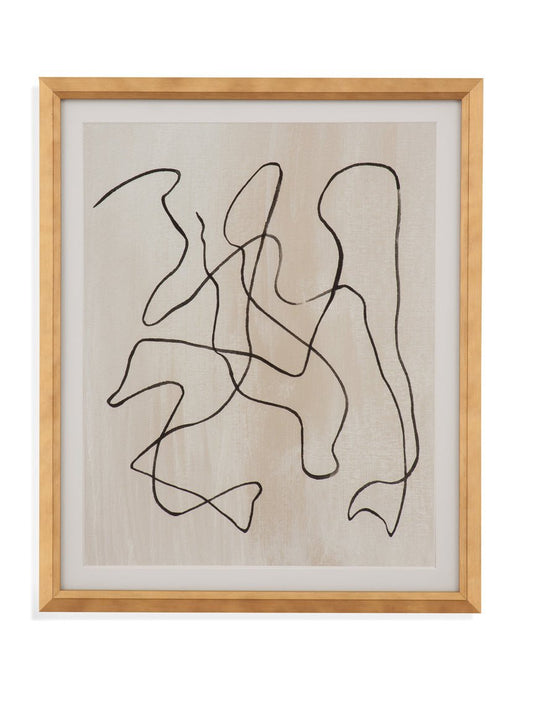 Bound III 20X24H Abstract Framed Under Glass - Rooms For Less Furniture Outlet