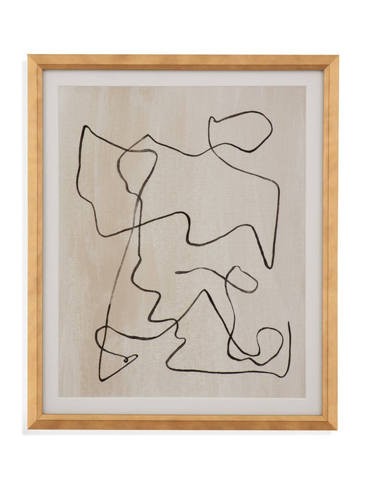 Bound IV 20X24H Abstract Framed Under Glass - Rooms For Less Furniture Outlet