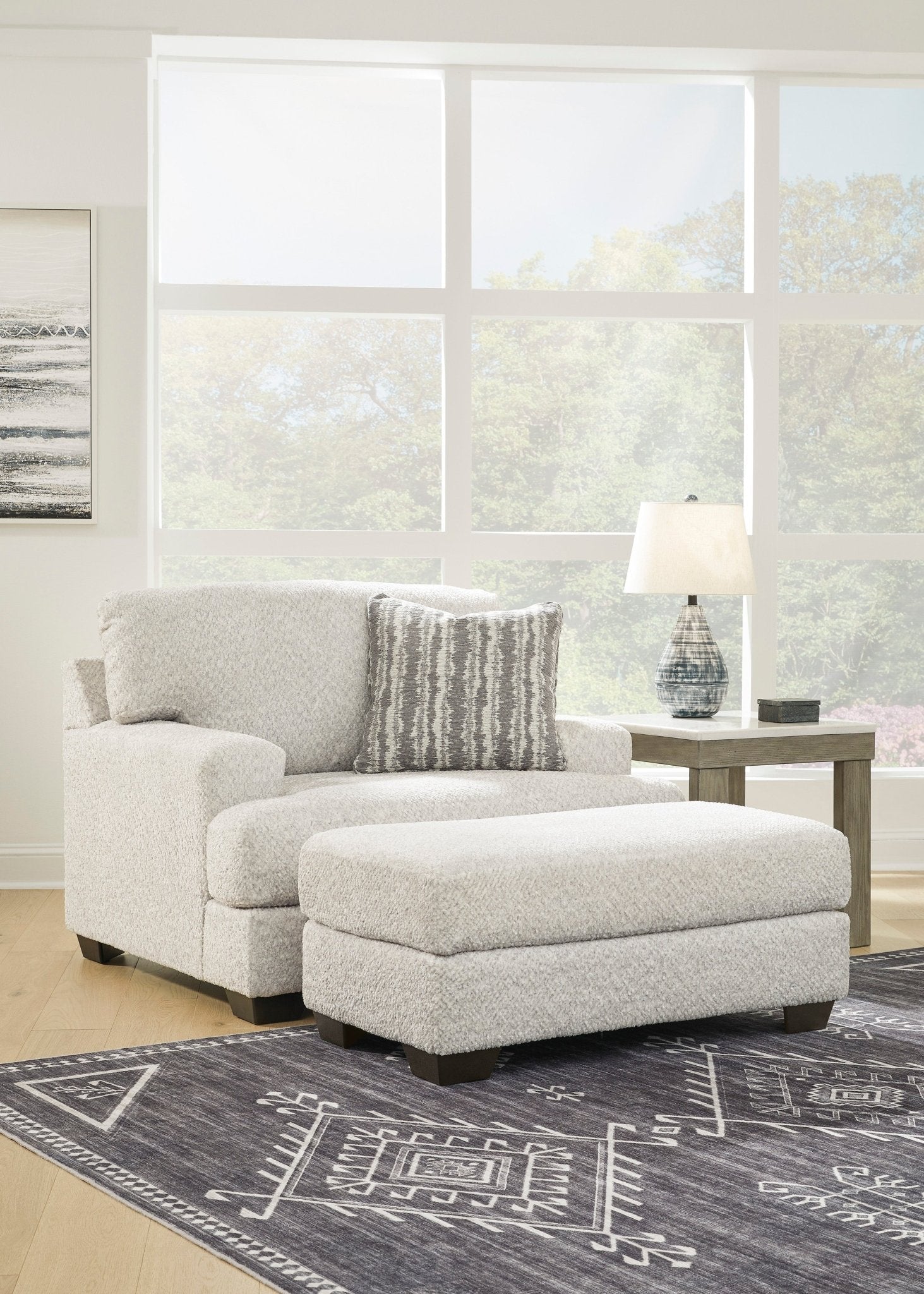 Brebryan Oversized Chair & Ottoman - Rooms For Less Furniture Outlet