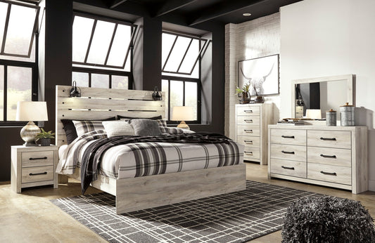 Cambeck King Panel Bed, Dresser, Mirror and Nightstand - Rooms For Less Furniture Outlet