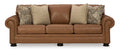 Carianna Caramel Leather Queen Sofa Sleeper - Rooms For Less Furniture Outlet