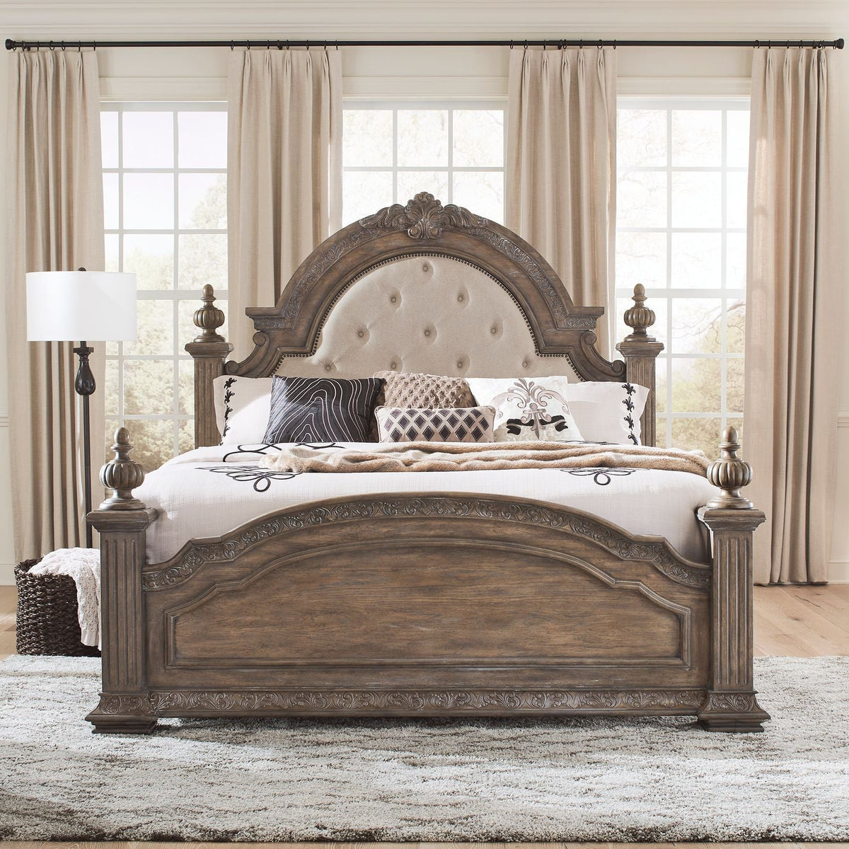 Carlisle Court King Poster Bed - Rooms For Less Furniture Outlet