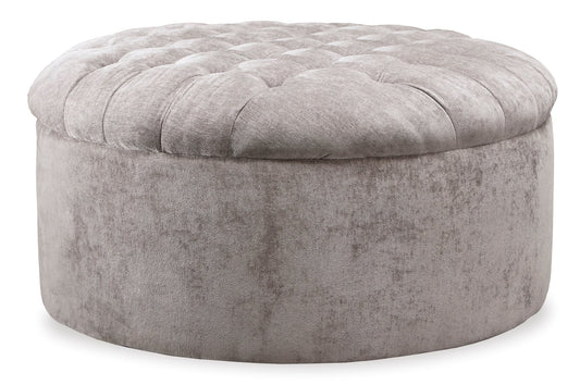 Carnaby Oversized Round Accent Ottoman - Rooms For Less Furniture Outlet