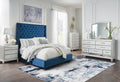 Coralayne Queen Upholstered Bed, Dresser, Mirror and Nightstand - Rooms For Less Furniture Outlet