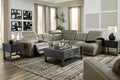 Correze 6 - Piece Dual Power Leather Reclining Modular Sectional with Console and Chaise - Rooms For Less Furniture Outlet