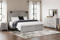 Cottonburg King Panel Bed with Mirrored Dresser and Nightstand - Rooms For Less Furniture Outlet