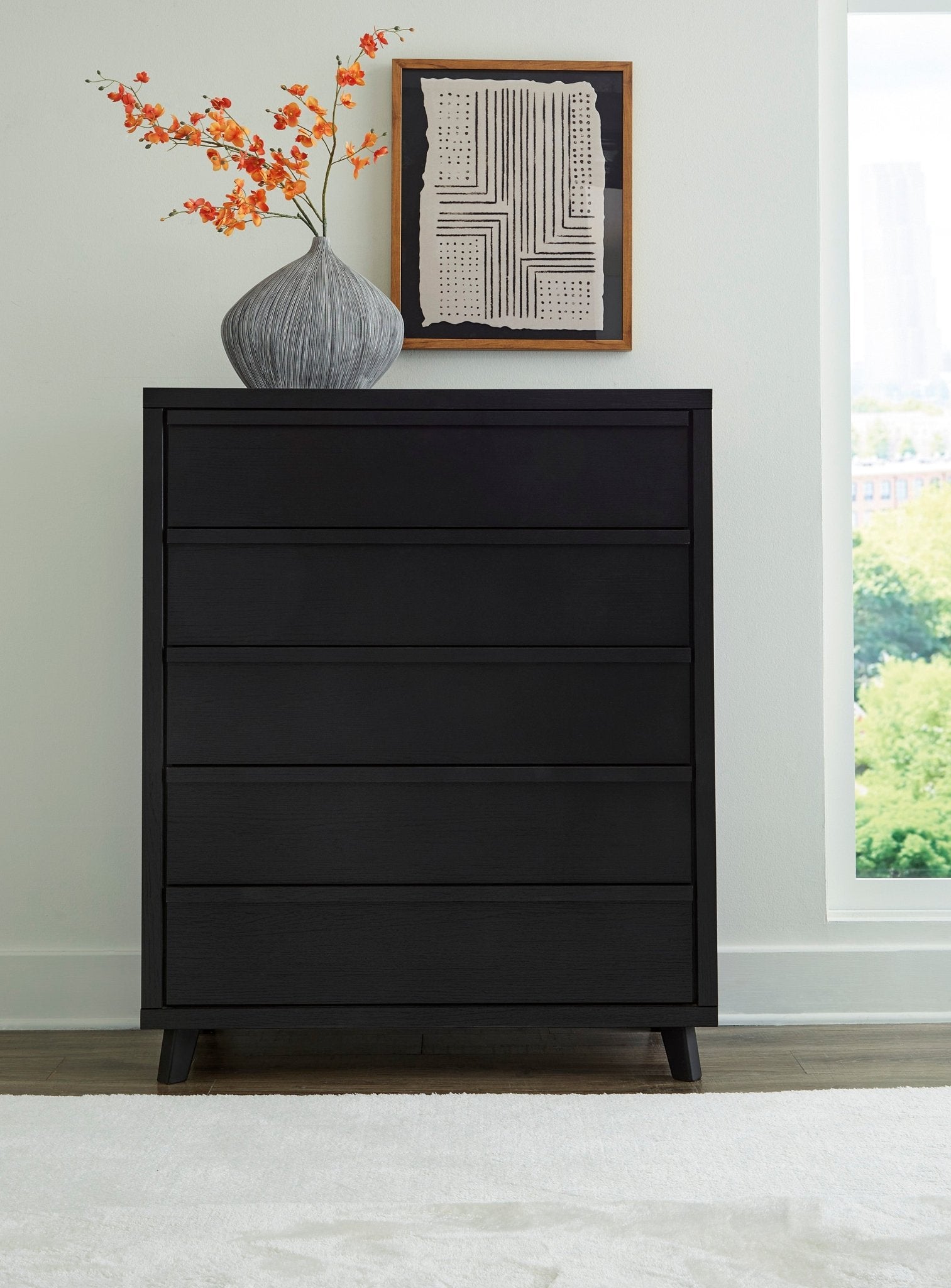 Danziar 5 Drawer Wide Chest - Rooms For Less Furniture Outlet