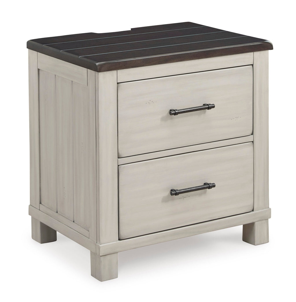 Darborn 26" 2 Drawer Charging Nightstand - Rooms For Less Furniture Outlet