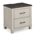 Darborn 26" 2 Drawer Charging Nightstand - Rooms For Less Furniture Outlet