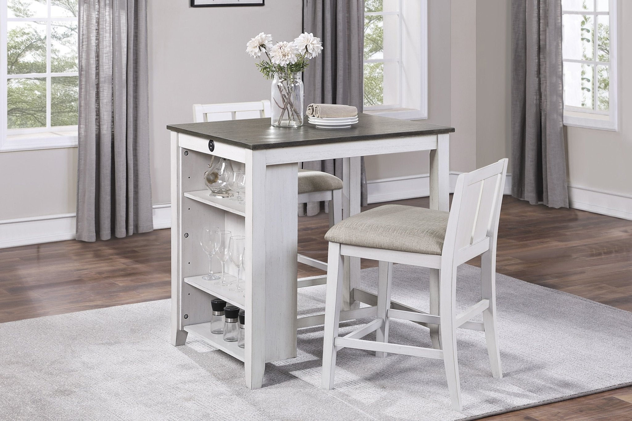 Daye 3pc Counter Height Dining Set - Rooms For Less Furniture Outlet
