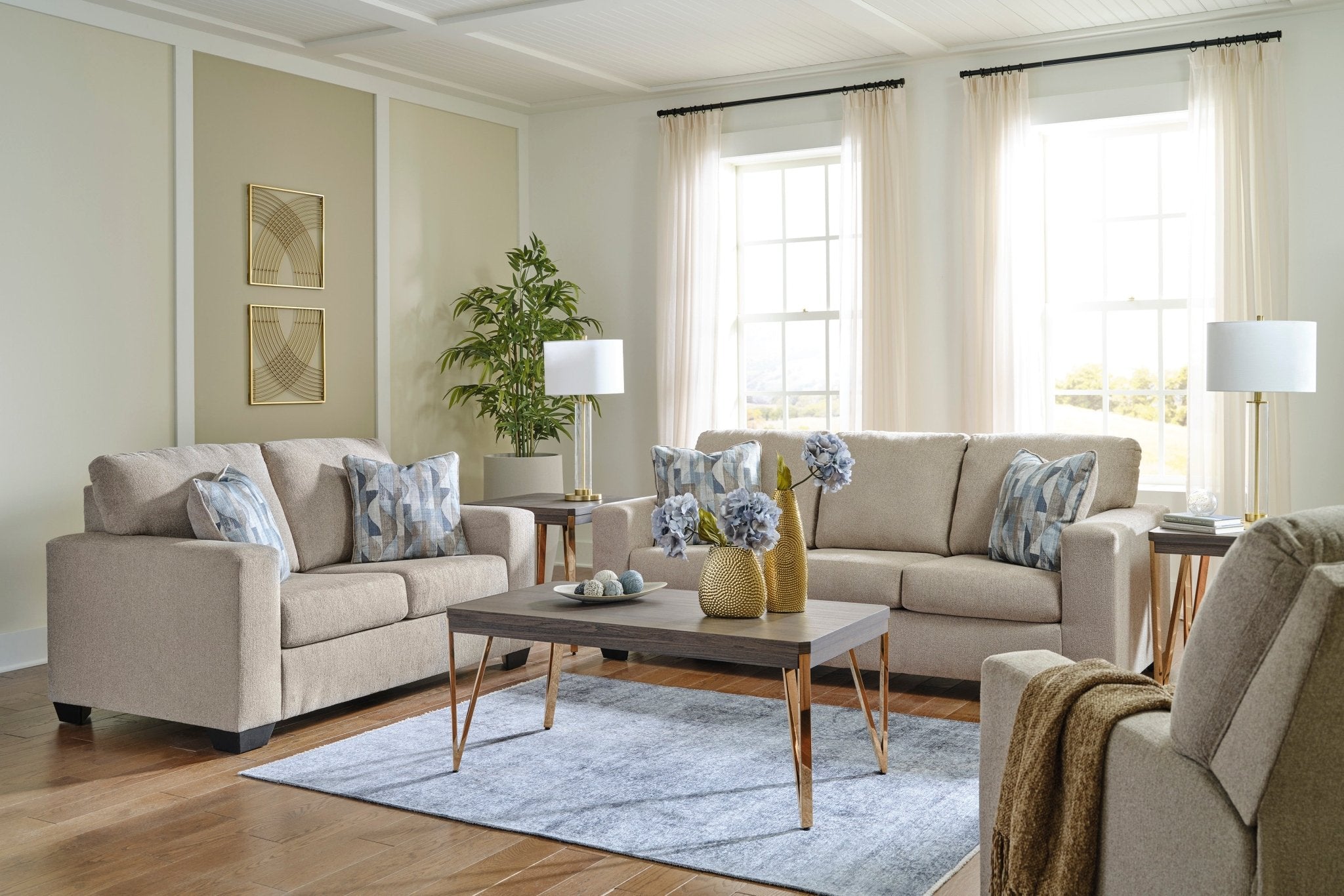 Deltona Parchment Manual Rocker Recliner - Rooms For Less Furniture Outlet