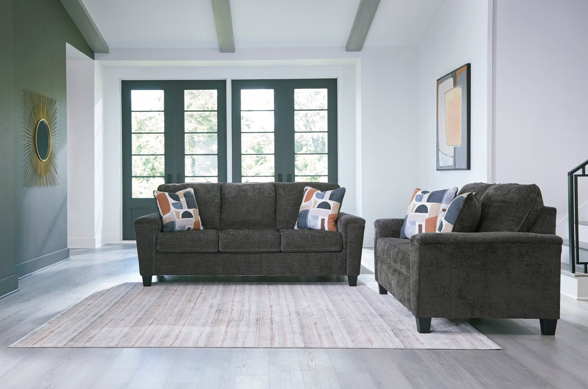 Erinslane Dusk Sofa & Loveseat - Rooms For Less Furniture Outlet