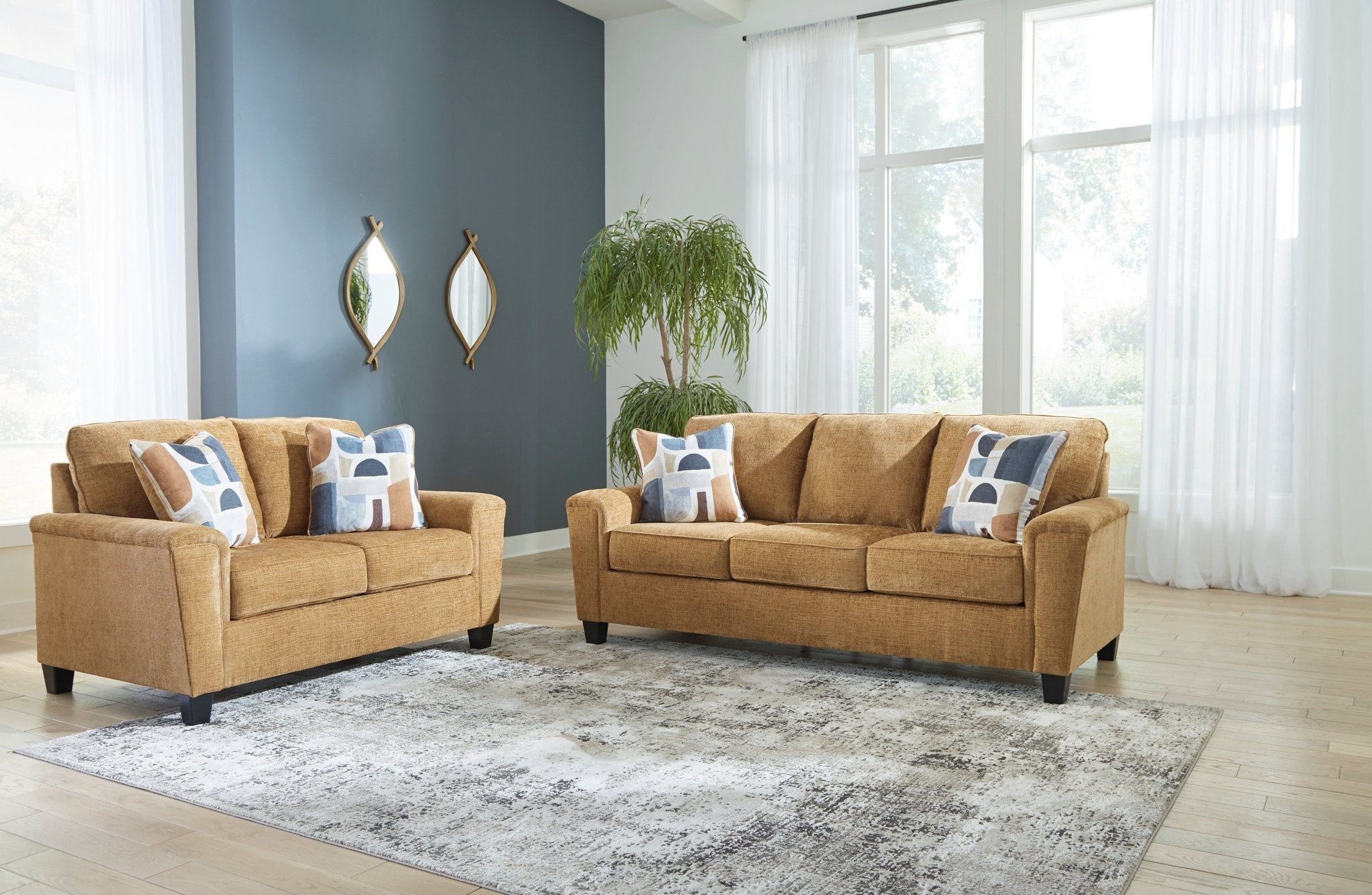 Erinslane Honey Sofa & Loveseat - Rooms For Less Furniture Outlet