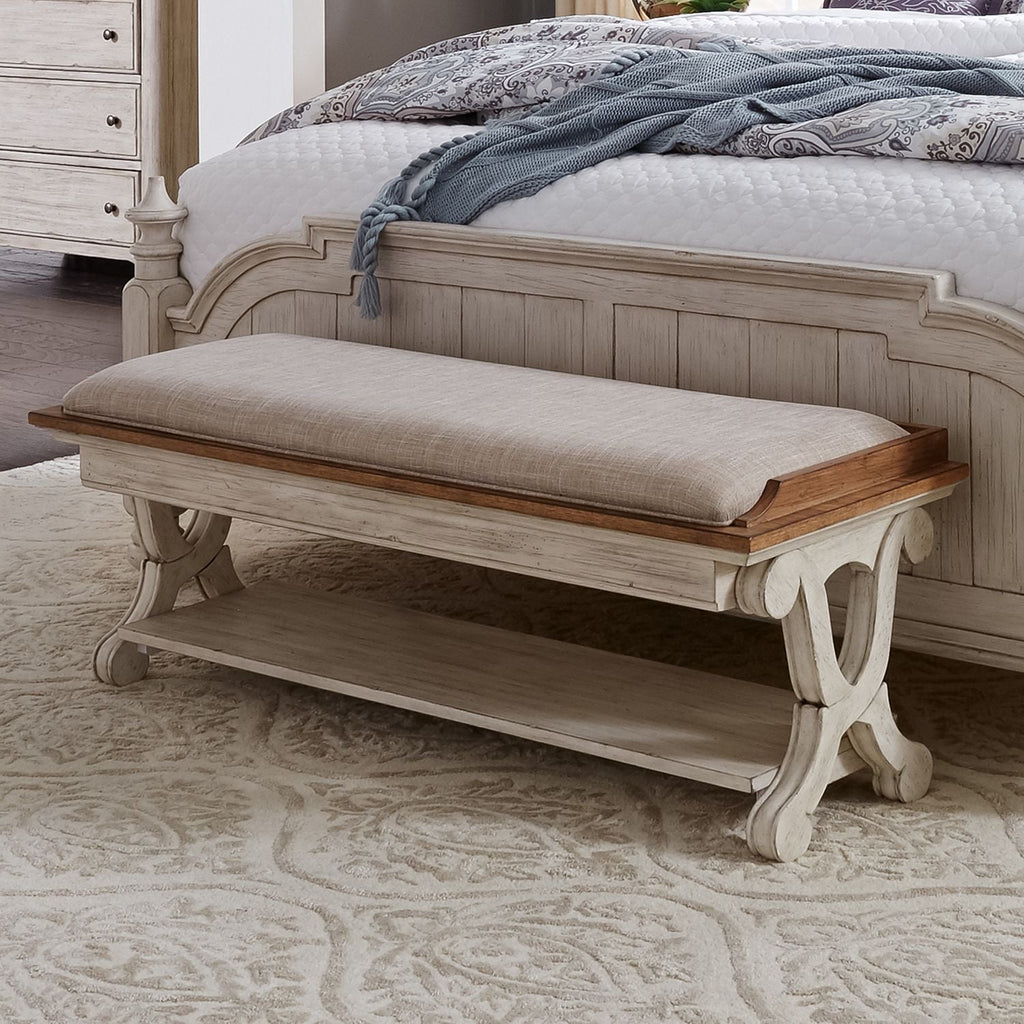 Farmhouse Reimagined Bed Bench - Rooms For Less Furniture Outlet