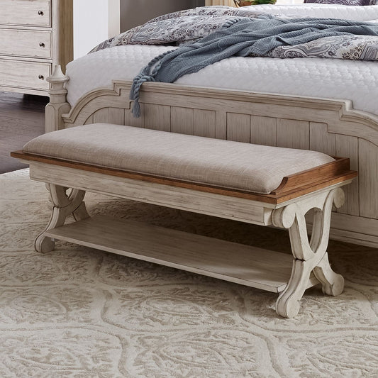 Farmhouse Reimagined Bed Bench - Rooms For Less Furniture Outlet