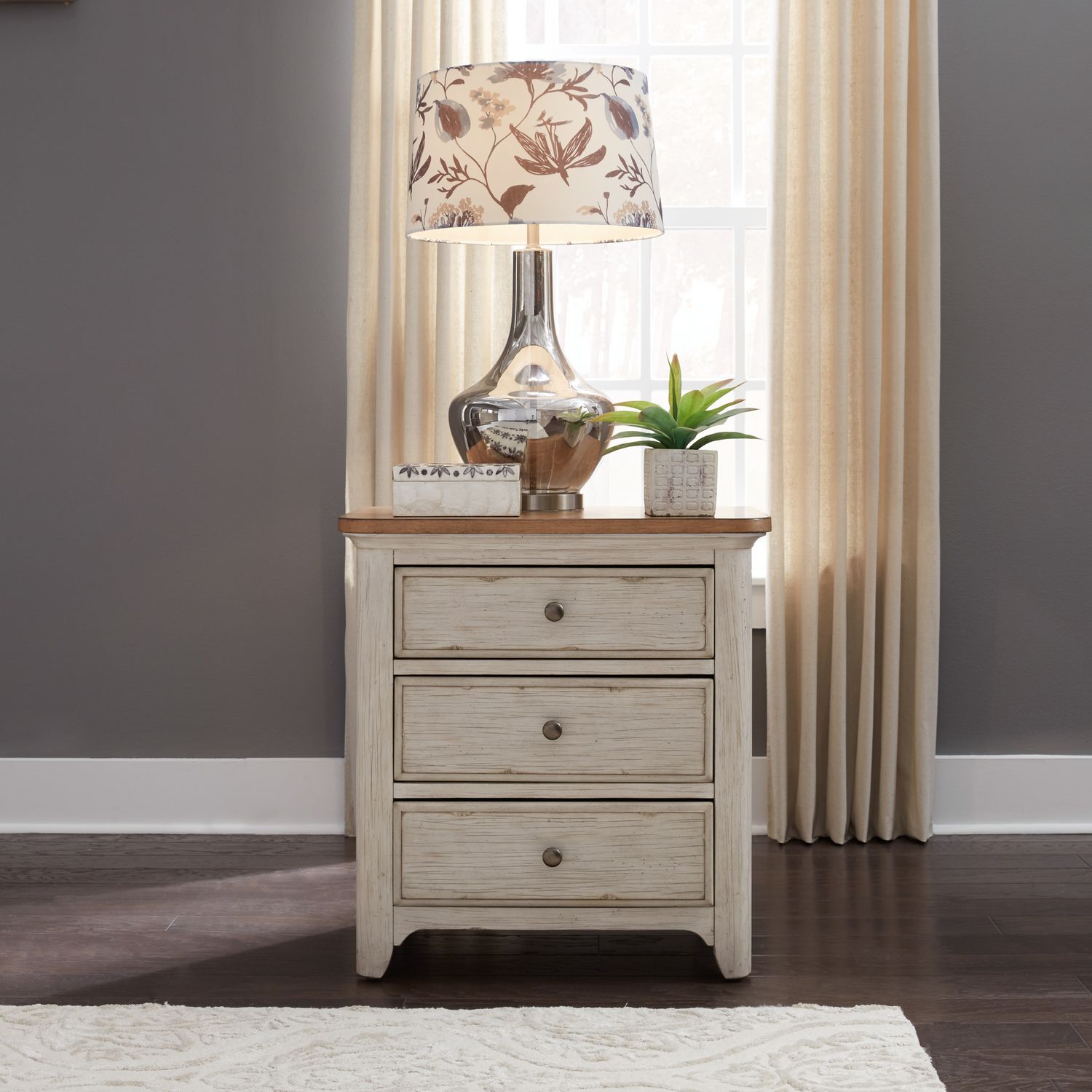 Farmhouse Reimagined King Panel Bed, Dresser & Mirror, Night Stand - Rooms For Less Furniture Outlet
