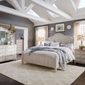 Farmhouse Reimagined Queen Poster Bed, Dresser & Mirror, Night Stand - Rooms For Less Furniture Outlet