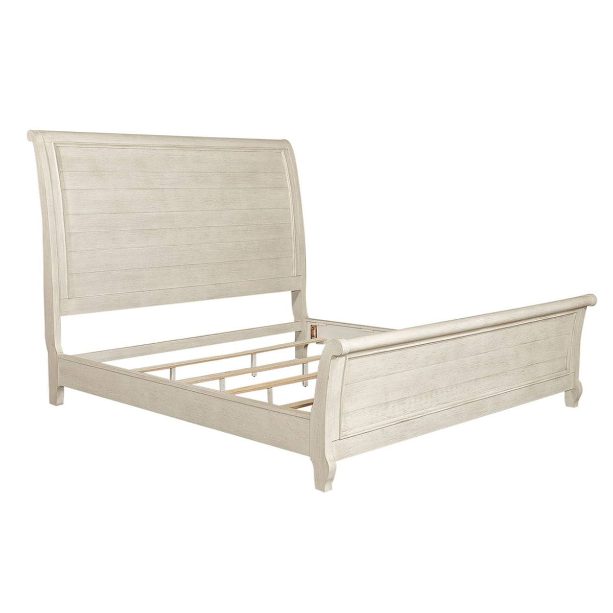 Farmhouse Reimagined Queen Sleigh Bed - Rooms For Less Furniture Outlet