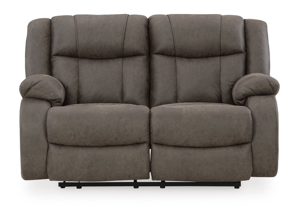 First Base Reclining Loveseat - Rooms For Less Furniture Outlet