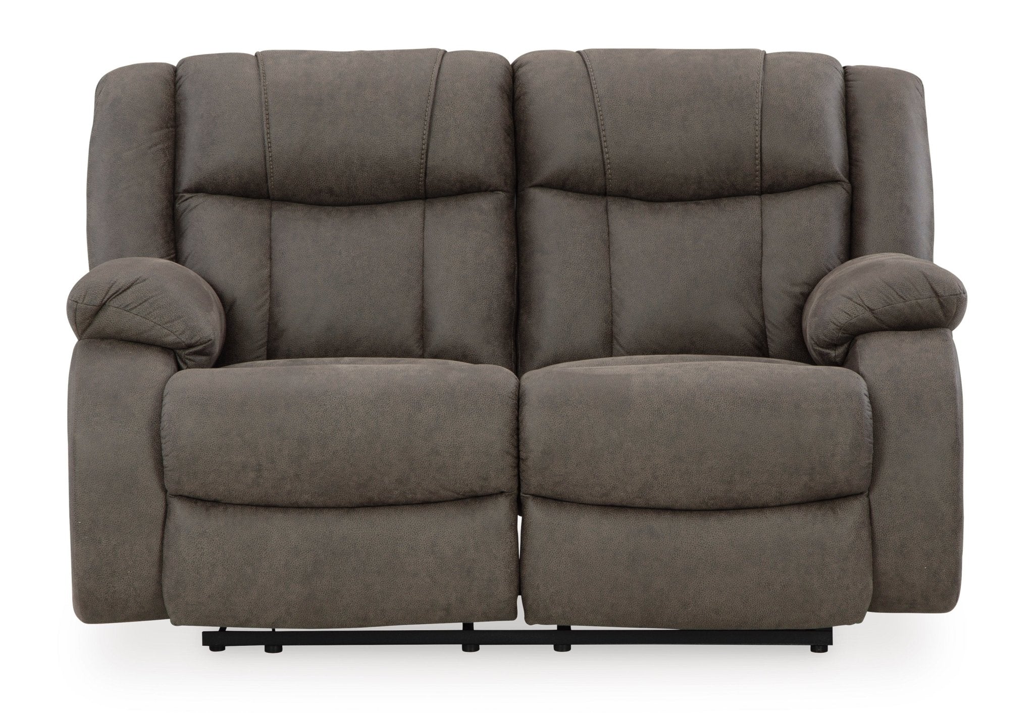 First Base Reclining Loveseat - Rooms For Less Furniture Outlet