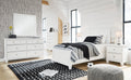 Fortman Twin Panel Bed with Mirrored Dresser - Rooms For Less Furniture Outlet