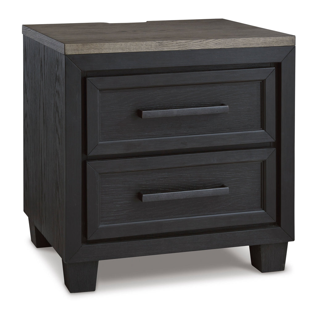 Foyland 27" 2 Drawer Charging Nightstand - Rooms For Less Furniture Outlet