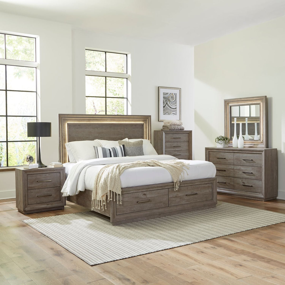 Horizons Queen Storage Bed - Rooms For Less Furniture Outlet