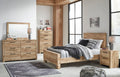 Hyanna Full Panel Bed, Dresser, Mirror and Nightstand - Rooms For Less Furniture Outlet