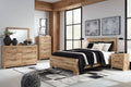 Hyanna King Panel Bed, Dresser, Mirror and Nightstand - Rooms For Less Furniture Outlet
