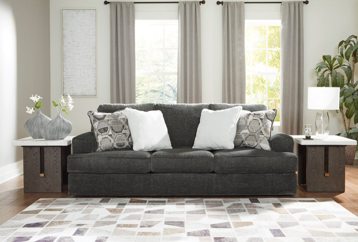Karinne Smoke Chair and a Half w/Ottoman - Rooms For Less Furniture Outlet