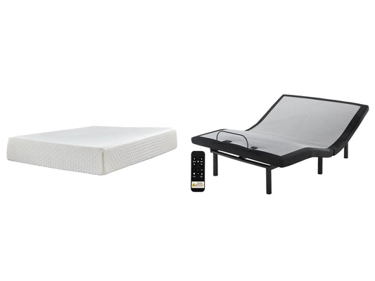 King 12" Gel Max Luxury Mattress & Adjustable Base Package - Rooms For Less Furniture Outlet