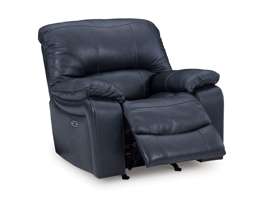 Leesworth Ocean Leather Power Recliner - Rooms For Less Furniture Outlet