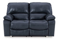 Leesworth Ocean Leather Power Reclining Loveseat - Rooms For Less Furniture Outlet