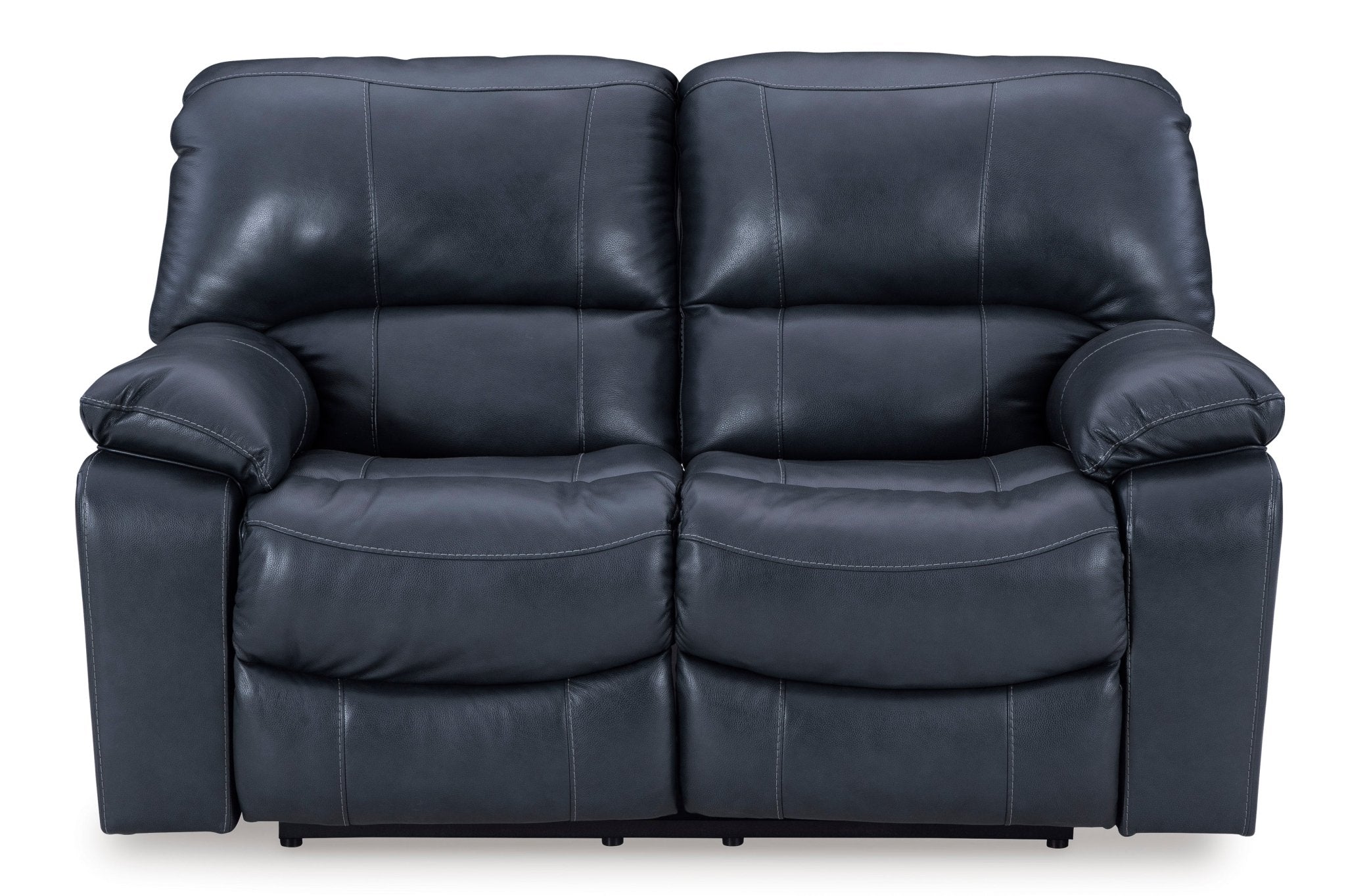 Leesworth Ocean Leather Power Reclining Loveseat - Rooms For Less Furniture Outlet