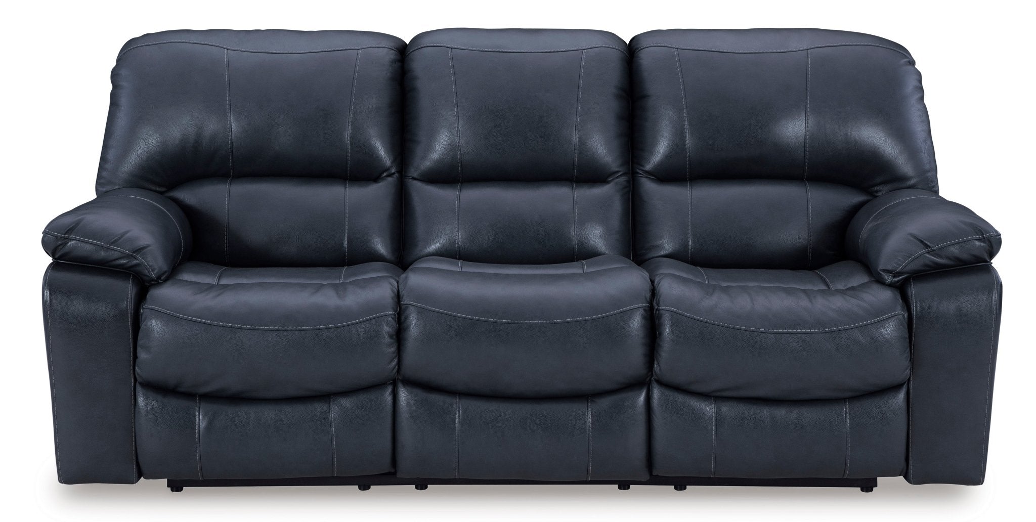 Leesworth Ocean Leather Power Reclining Sofa - Rooms For Less Furniture Outlet