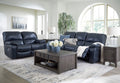 Leesworth Ocean Leather Power Reclining Sofa & Loveseat - Rooms For Less Furniture Outlet