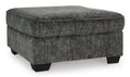 Lonoke Gunmetal Oversized Accent Ottoman - Rooms For Less Furniture Outlet