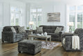 Lonoke Gunmetal Sofa & Loveseat - Rooms For Less Furniture Outlet