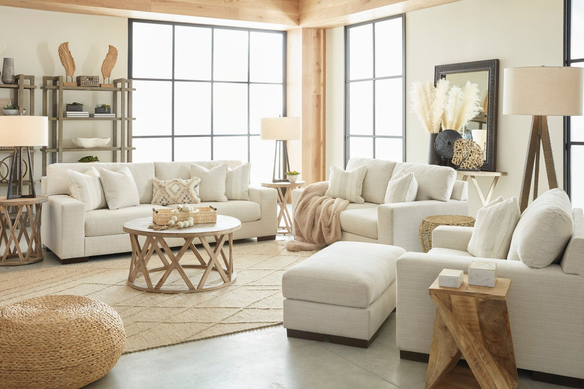 Maggie Birch Oversized Chair & Ottoman - Rooms For Less Furniture Outlet