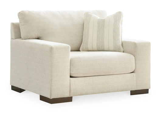 Maggie Birch Oversized Chair & Ottoman - Rooms For Less Furniture Outlet